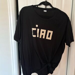 Black 'CIAO' Clare v tee